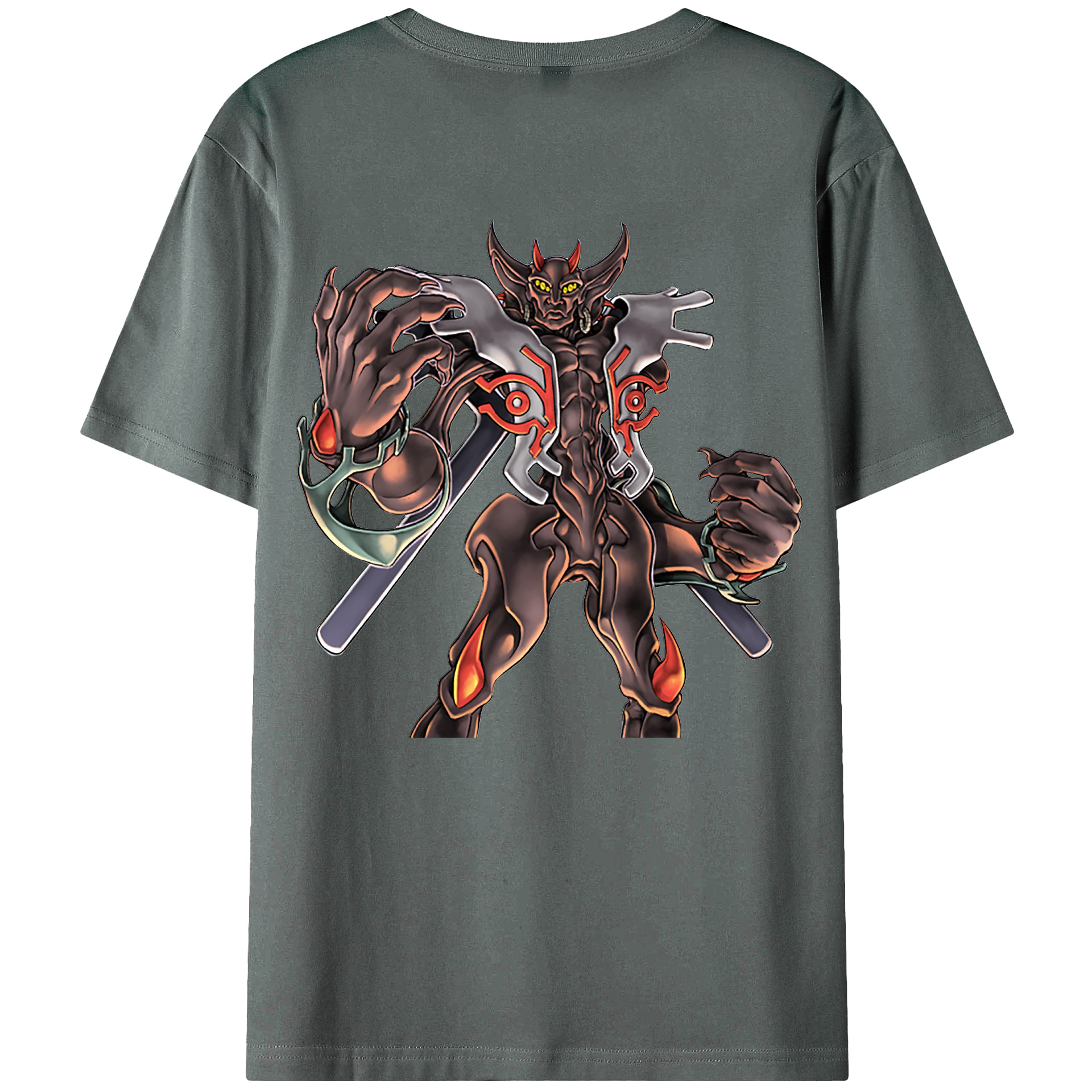 （画像用） 遊☆戯☆王 Yu-Gi-Oh! 綿100％ メンズ半袖Tシャツ（バックプリント） 通気性